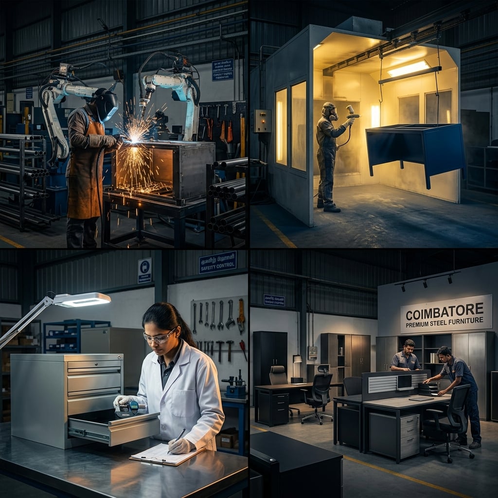 Indian Make Steel Industries manufacturing facility in Coimbatore